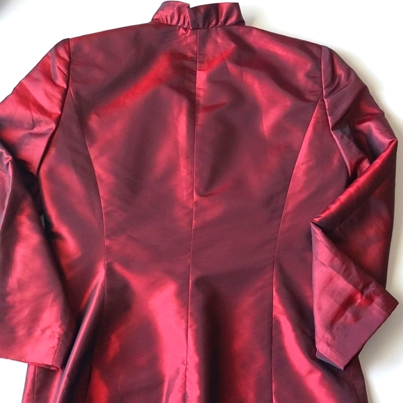 RUBY RED PRESTON YORK Evening JACKET  Satiny Dressy Size 6 - Picture 10 of 11